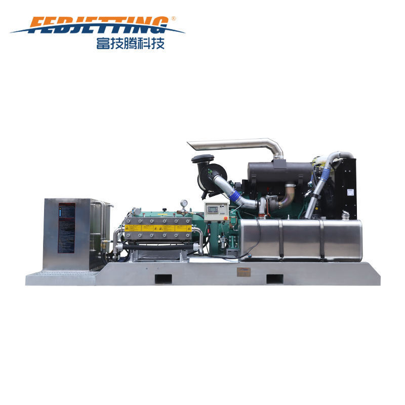 China Made High Quality Industrial Cleaning Equipment Water jet cleaner Diesel Driven 264kw Hydro Blasting Machine