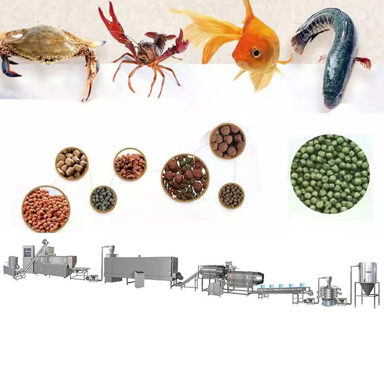 Floating Fish feed machine Fish food extrud  with CE Large capacity fish feed making machine