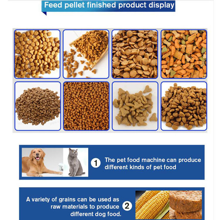 Big Capacity And Full Automatic Dog Food Extruded Pet Food Processing Machines Pet Dog Dry Dog Food Machine