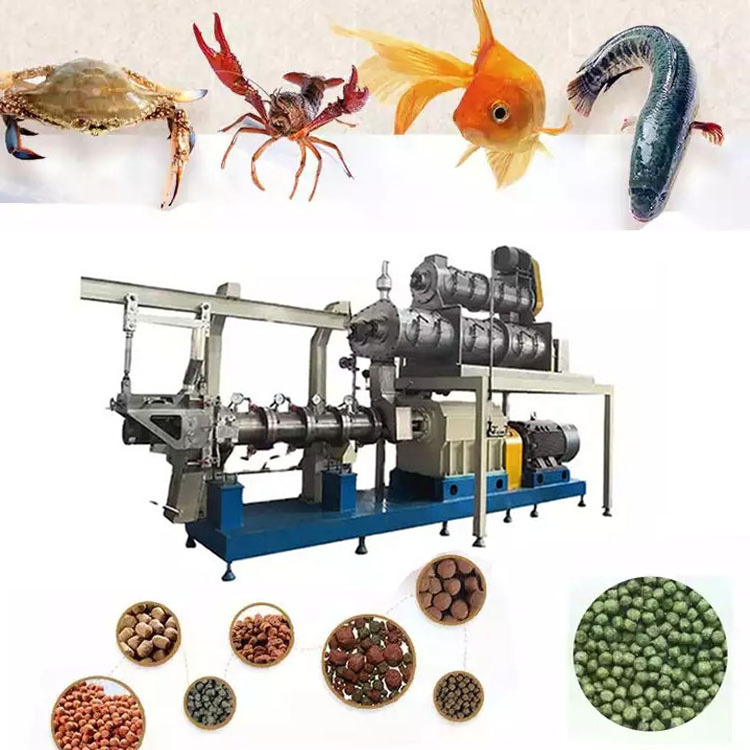 Floating Fish feed machine Fish food extrud  with CE Large capacity fish feed making machine