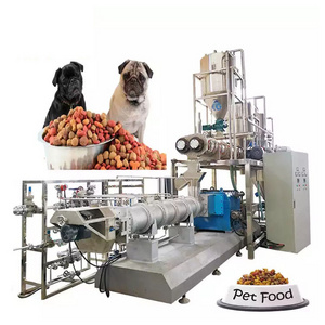 Large capacity 100kg/h-6t/h fully automatic dog cat pet food processing machine extruder equipment plant line