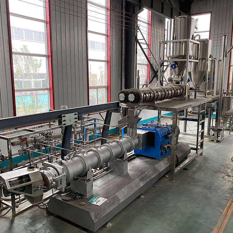 Large capacity 100kg/h-6t/h fully automatic dog cat pet food processing machine extruder equipment plant line