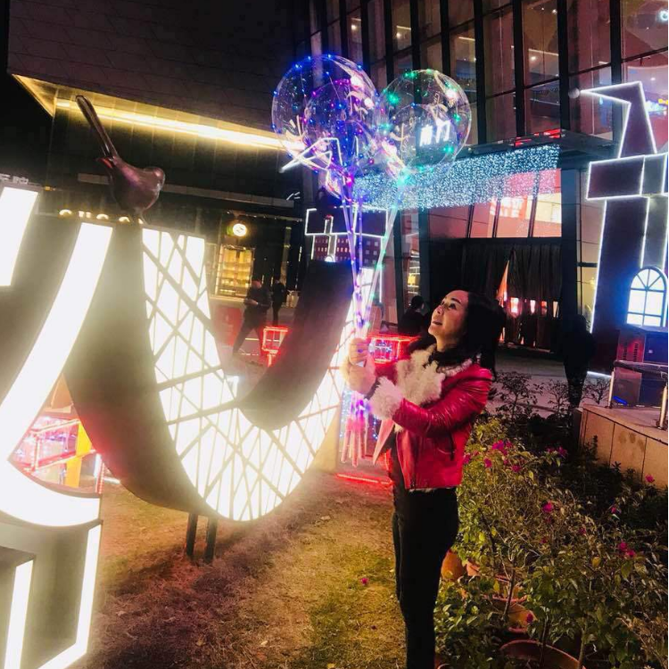 Valentines day gift led luminous balloon rose bouq telescoping outdoor inflatable light newly bouquet for women