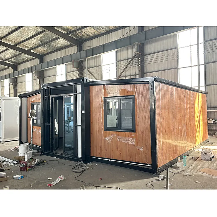 20ft folding expandable  container house 3 bedroom prefabrication folding tiny house modular home expandable container house