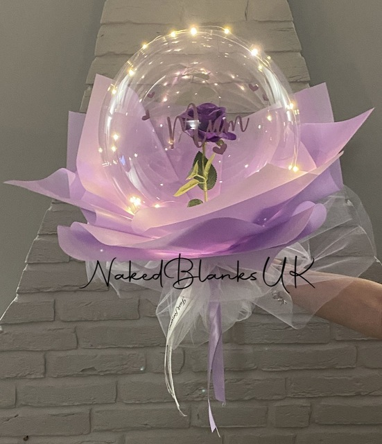 Valentines day gift led luminous balloon rose bouq telescoping outdoor inflatable light newly bouquet for women