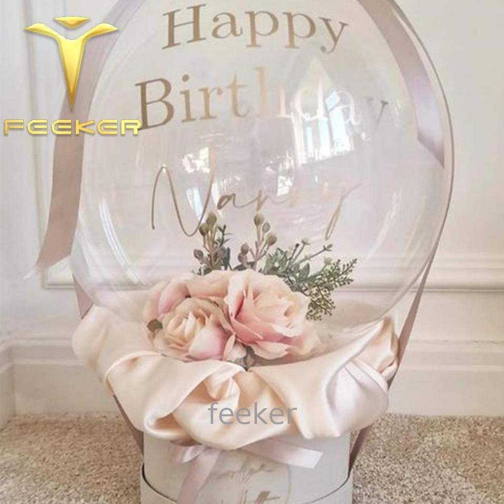 Acrylic Globos Bobo Helium New Commercial Led Luminous Latex Balloon Rose Bouquet Lights For Valentines Mother Day Gift