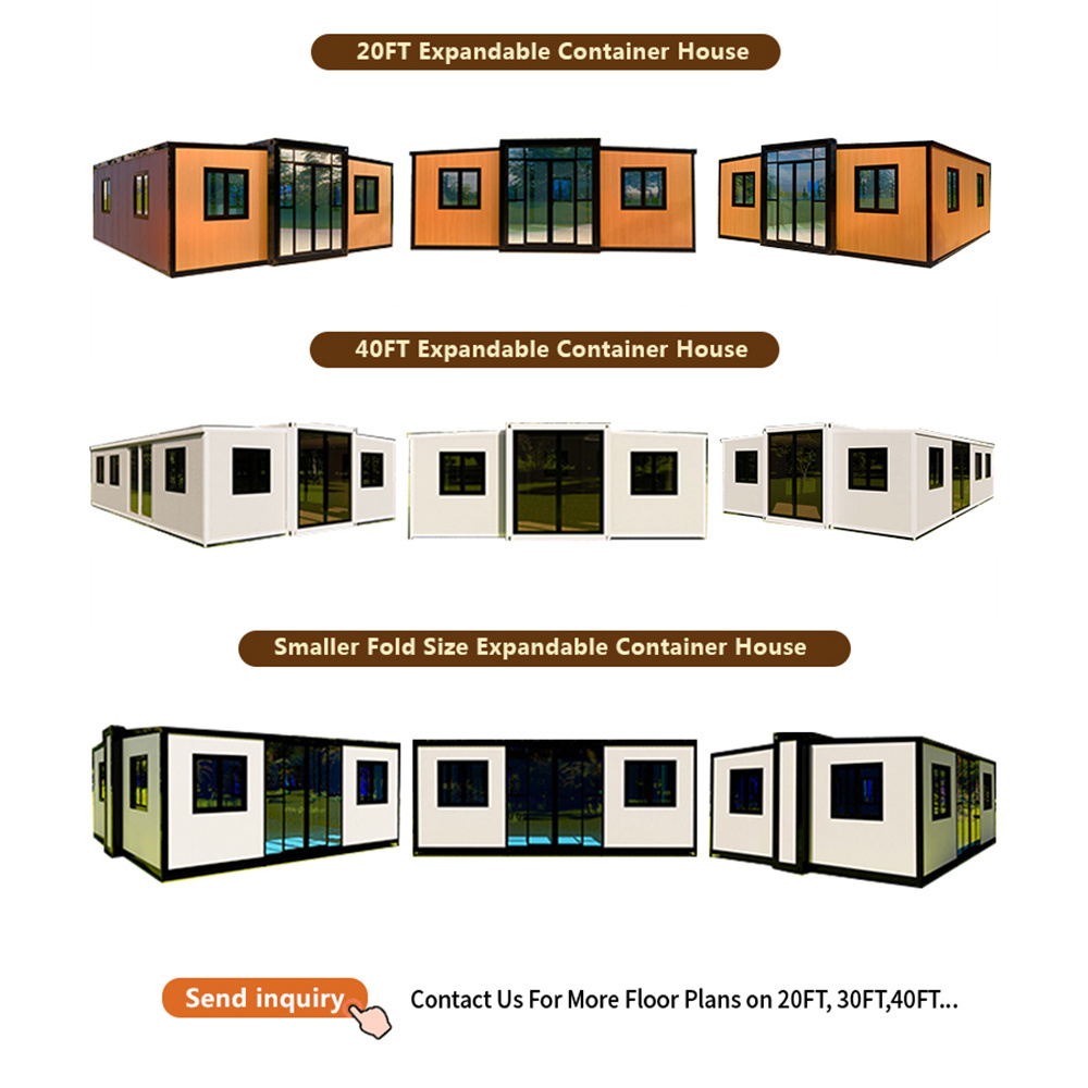 Foldable Insulation Expandable Container Home Prefab  Houses Prefabricated Cheap China Living Prices Folding Container 20ft 40ft