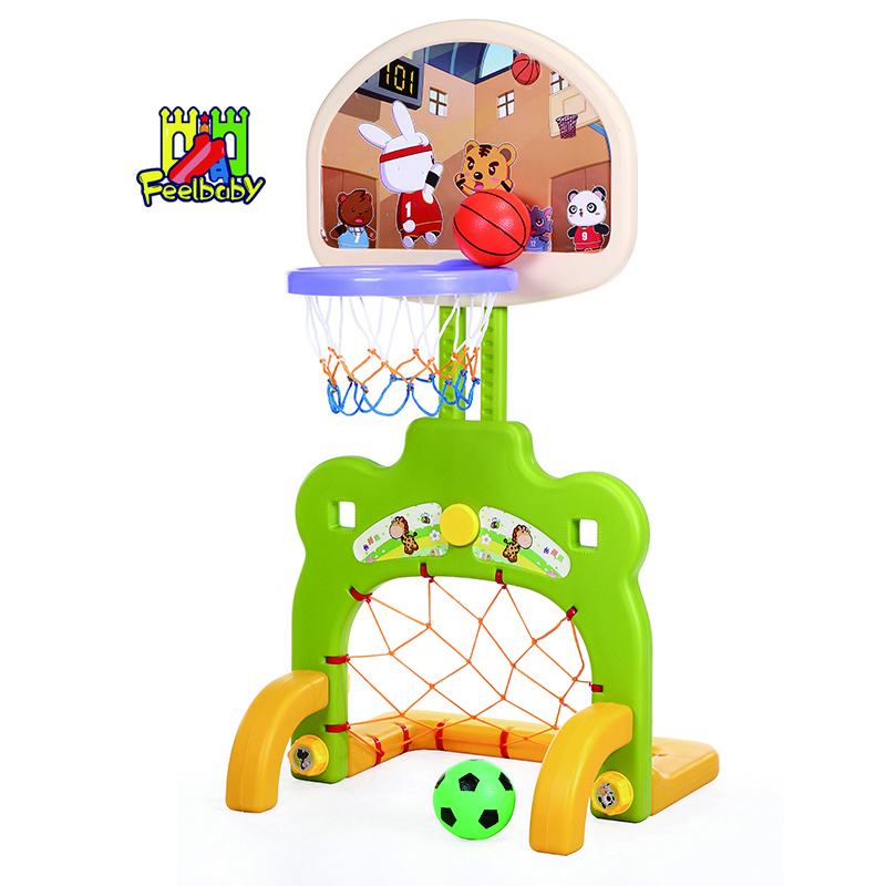 Feelbaby plastic mini portable basketball board hoop with stand