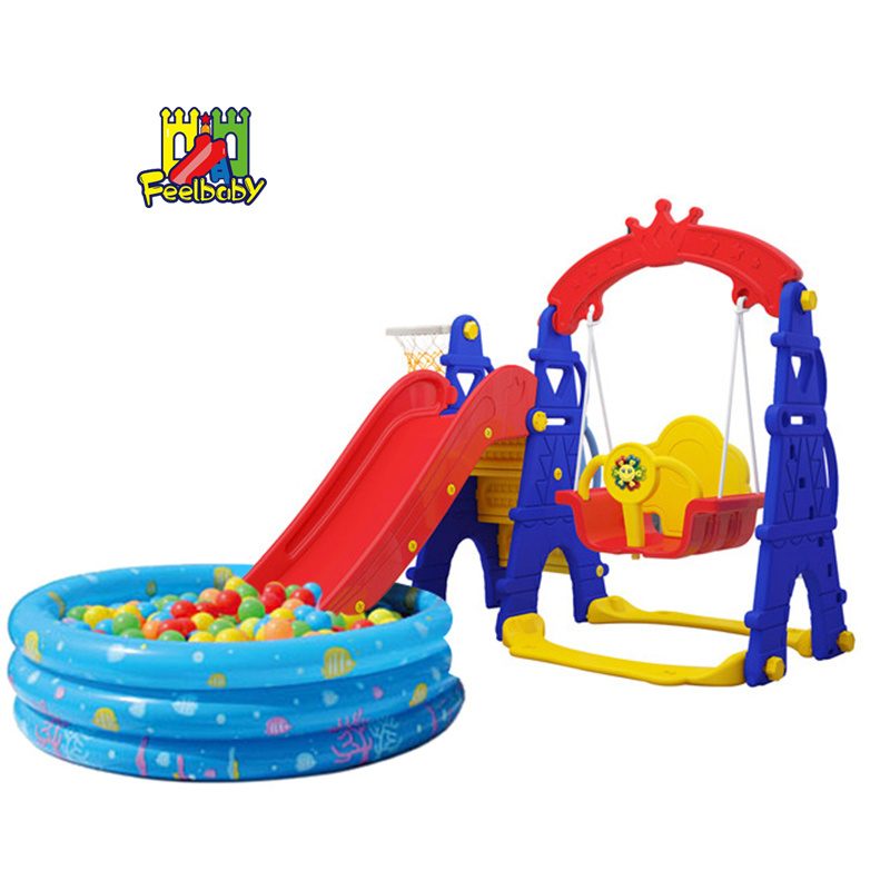 Feelbaby playground equipment 3 in 1 swing and slide for baby