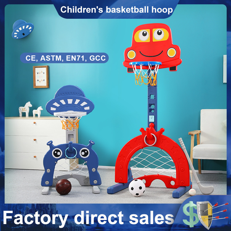 Children plastic removable baby ring toys rack toddler adjustable custom mini portable indoor kids basketball hoop stand