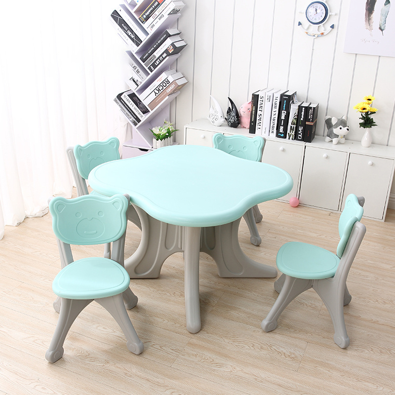 Custom Cheap Baby Extendable Single Furniture Preschool Set Student and Chair Study Desk Plastic Folding Children Kids' Tables