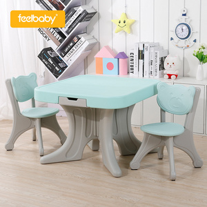 Custom Cheap Baby Extendable Single Furniture Preschool Set Student and Chair Study Desk Plastic Folding Children Kids' Tables