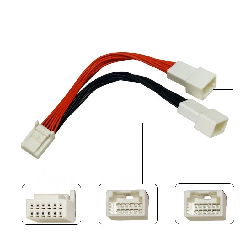 Car Audio Radio Harness Cable Splitter 1 to 2 Cable For Toyota Lexus Aux In Interface Adapter