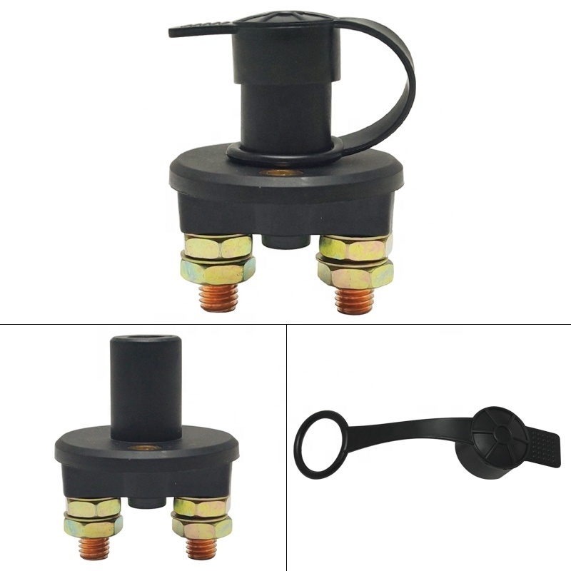 Auto Truck Boat Battery Isolator Disconnect Cut Off Power Kill Switch with Removable 2-Key DC12V/24V