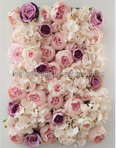 Hot Selling Artificial Decorative Flower Wall Panel For Wedding Decor flower wall