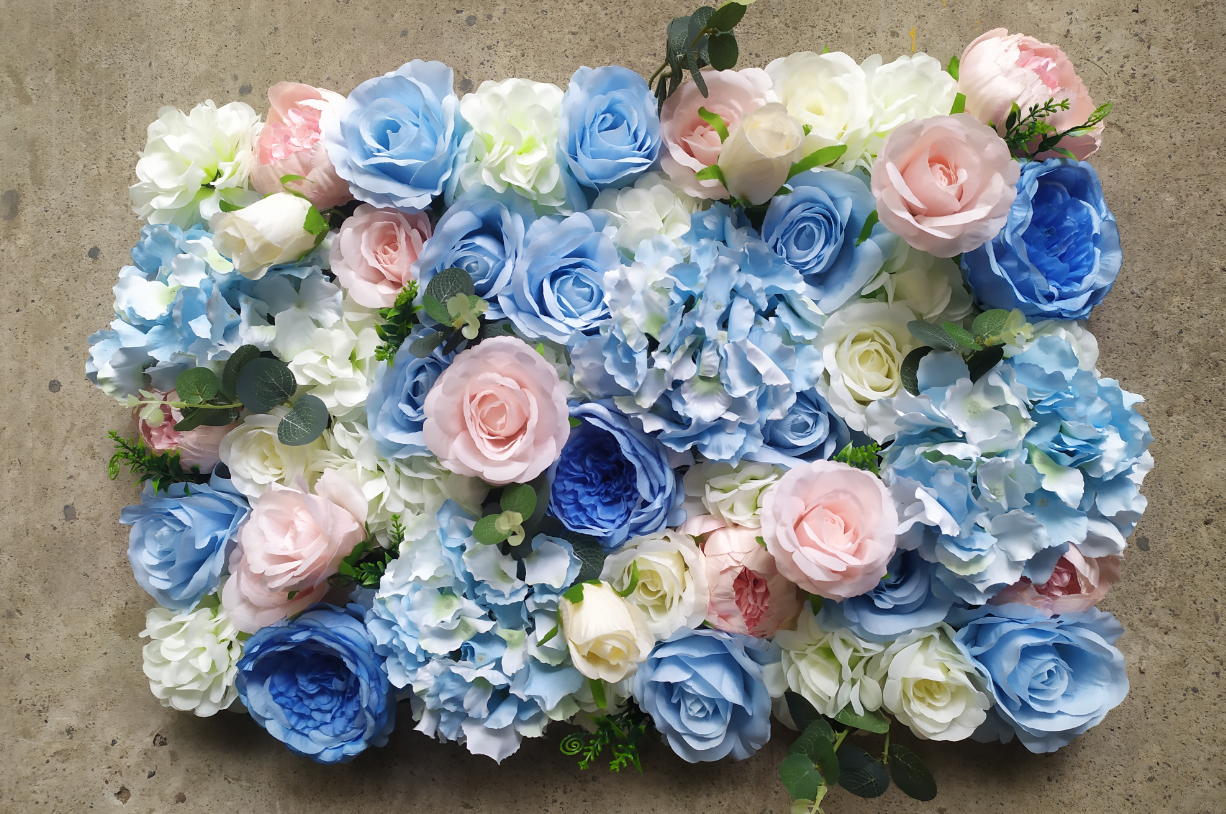 Hot Selling Artificial Decorative Flower Wall Panel For Wedding Decor flower wall