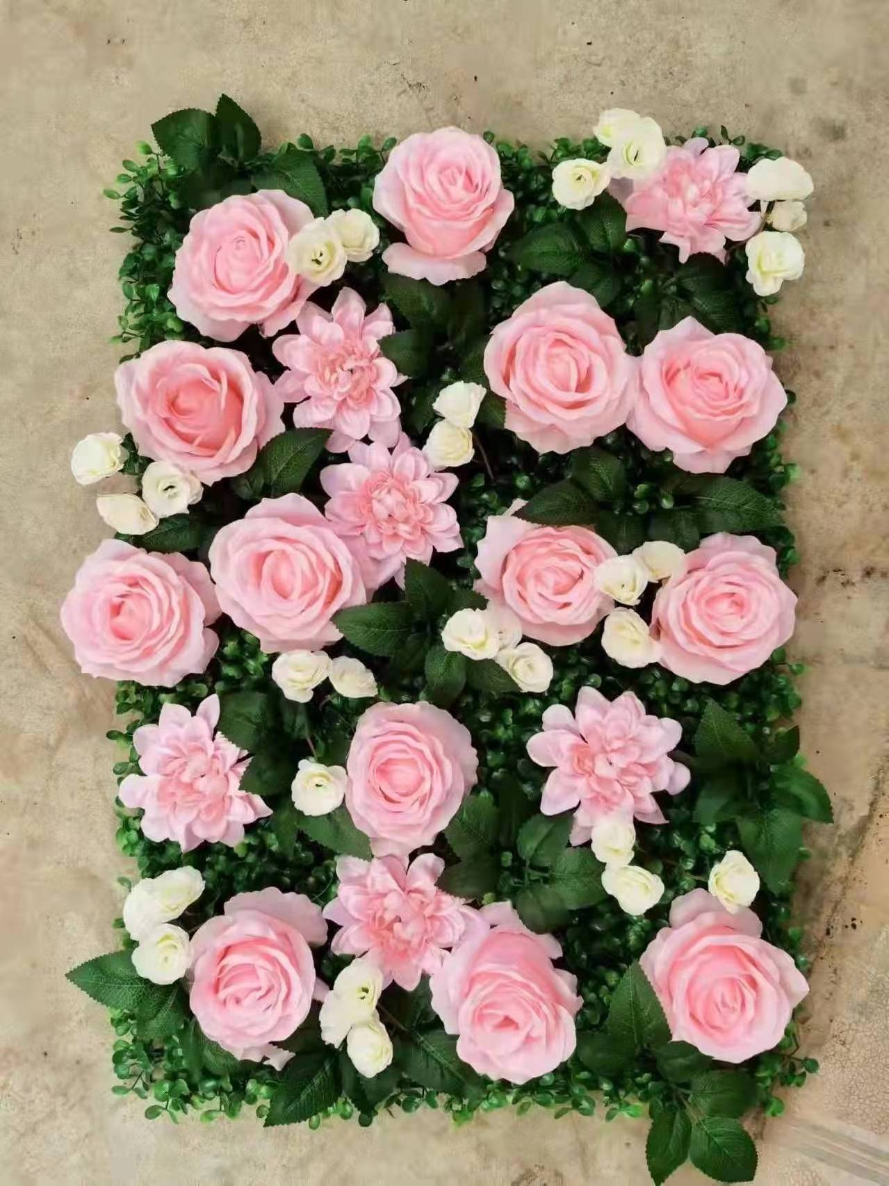 Wholesale Cheap 3D Effect Flower Wall  Design Wall Tiles Artificial Flower Panel for wedding