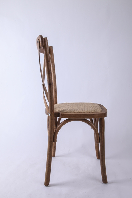 Wholesale Industrial Unique new Design Restaurant Cafe fruit wood cross back Chair for all kinds of event