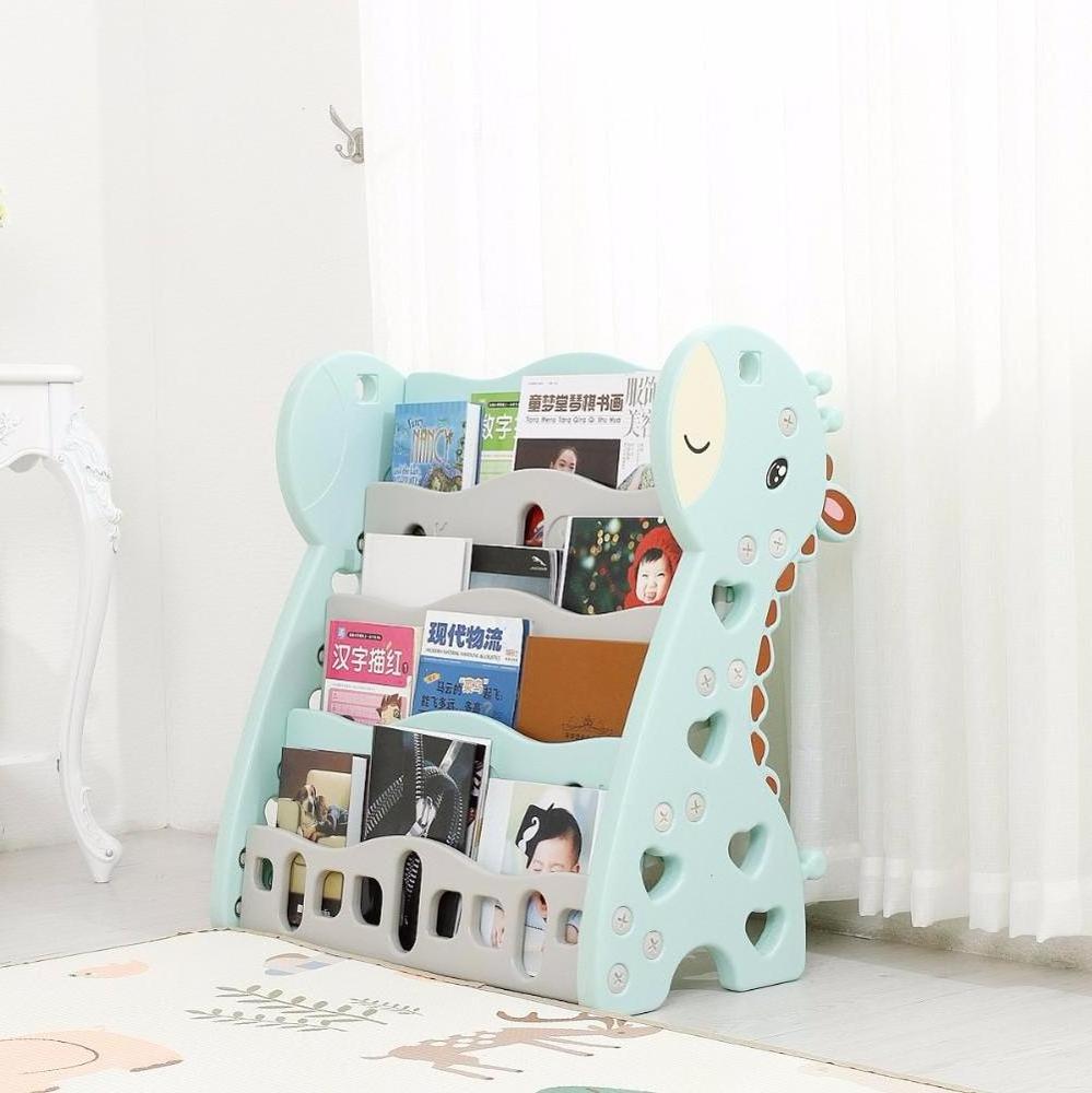 Preschool educational indoor bookshelf toys children daycare furniture plastic book shelf