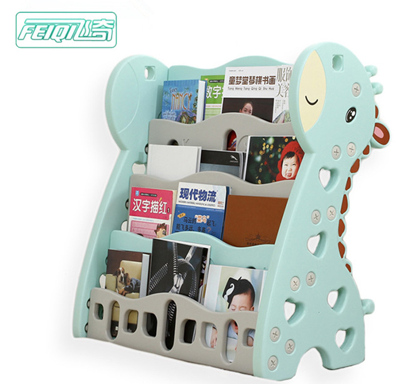 Preschool educational indoor bookshelf toys children daycare furniture plastic book shelf