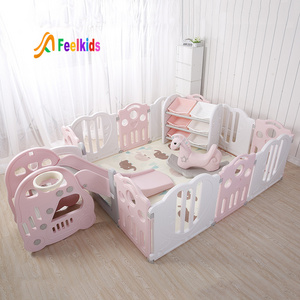 Feelkids Anti-Static Eco Plastic Kids Baby Playpen For Playground Indoor Fence Adult