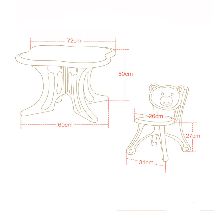 Feelkids Retractable Plastic Single Furniture Study Desk And Chair Table With Drawer For Kids