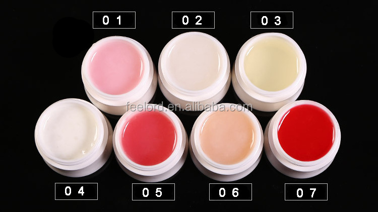 7 colors nail art extension glue FG5016 private label gel nail polish jelly glue