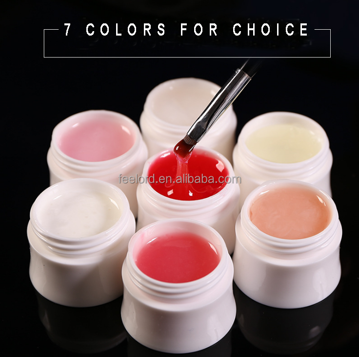 7 colors nail art extension glue FG5016 private label gel nail polish jelly glue