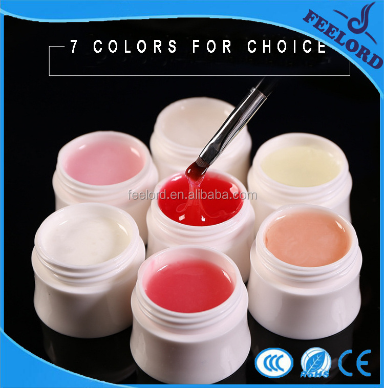 7 colors nail art extension glue FG5016 private label gel nail polish jelly glue