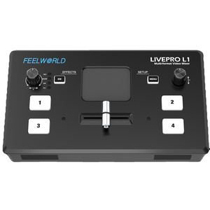 FEELWORLD LIVEPRO L1 V1 Multi-format Video Mixer Switcher 4 x HDMI inputs multi camera production USB3.0 live streaming Youtube