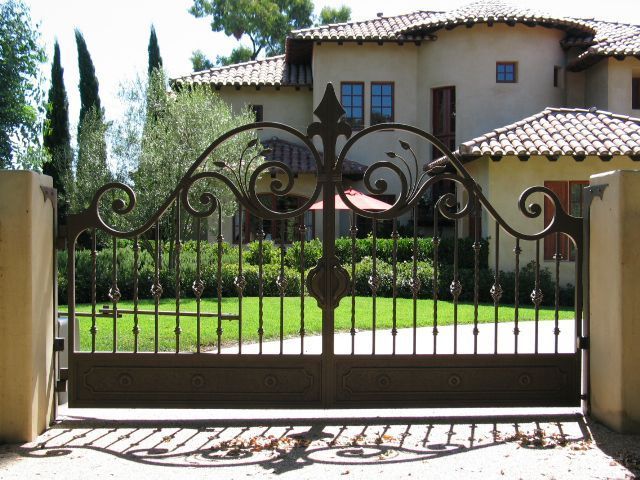 electric wrought iron gate FG-051