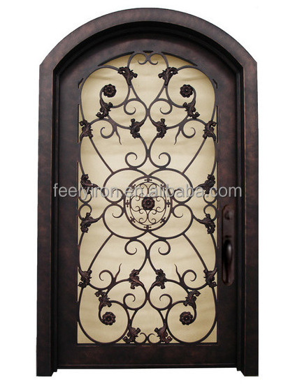 Full Radius Wine Cellar Wrought Iron Door FS-116