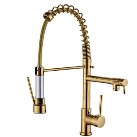 wenzhou feenice cheap zinc pull out spring braided kitchen faucets