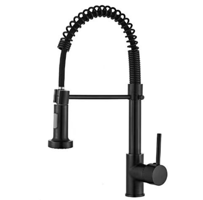 wenzhou feenice cheap zinc pull out spring braided kitchen faucets