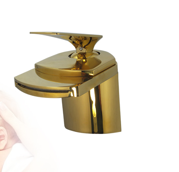 wenzhou feenice gold royal new trendy modern luxury basin bathroom faucet duck mouth waterfall faucet