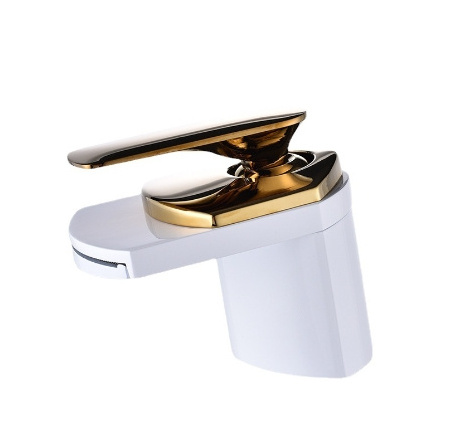 wenzhou feenice gold royal new trendy modern luxury basin bathroom faucet duck mouth waterfall faucet