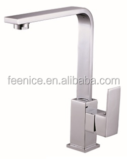 wenzhou supplier feenice  Brass chromed kitchen mixer black kitchen square faucet