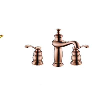 wenzhou feenice deck mounted gold 3 holes basin bathtub shower faucet