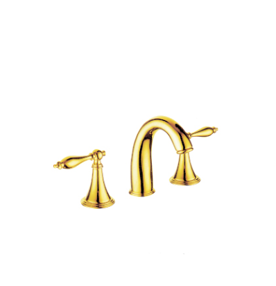 wenzhou feenice deck mounted gold 3 holes basin bathtub shower faucet