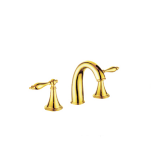 wenzhou feenice deck mounted gold 3 holes basin bathtub shower faucet