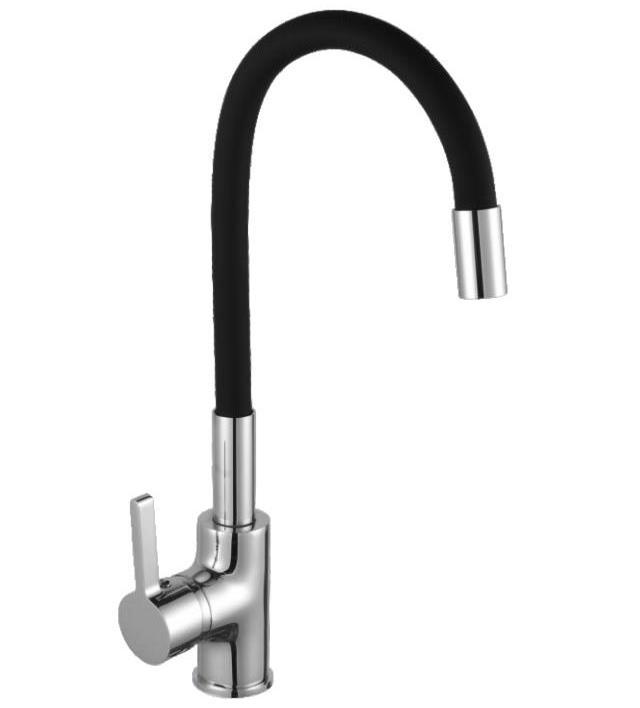 360 degree swivel kitchen faucet  bend flexible faucet with color rubber tube