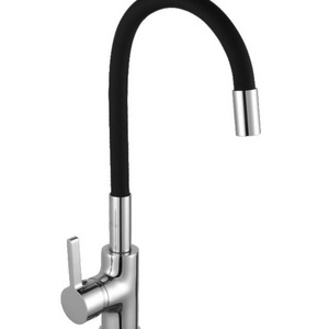 360 degree swivel kitchen faucet  bend flexible faucet with color rubber tube