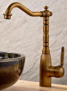 Antique bronze copper kitchen faucet