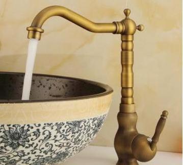 Antique bronze copper kitchen faucet