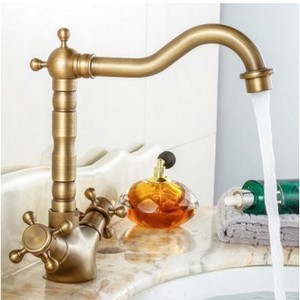 Antique bronze copper kitchen faucet