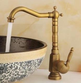 Antique bronze copper kitchen faucet