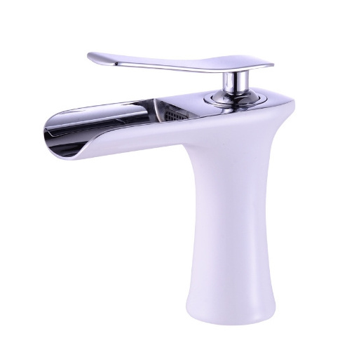 European style brass antique faucet countertop basin waterfall faucet bathroom retro wash basin hot and cold bathroom faucet