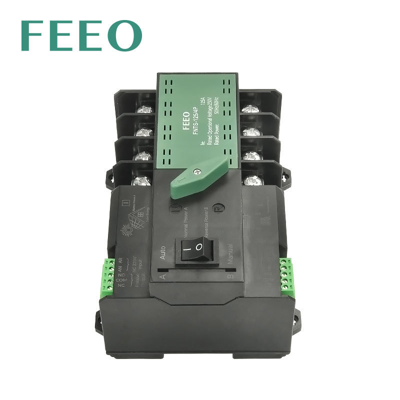 FEEO  FNTS-125 4P 160A ATS controller dual power diesel generator part ac 4 phase Automatic Transfer Switch for Generator