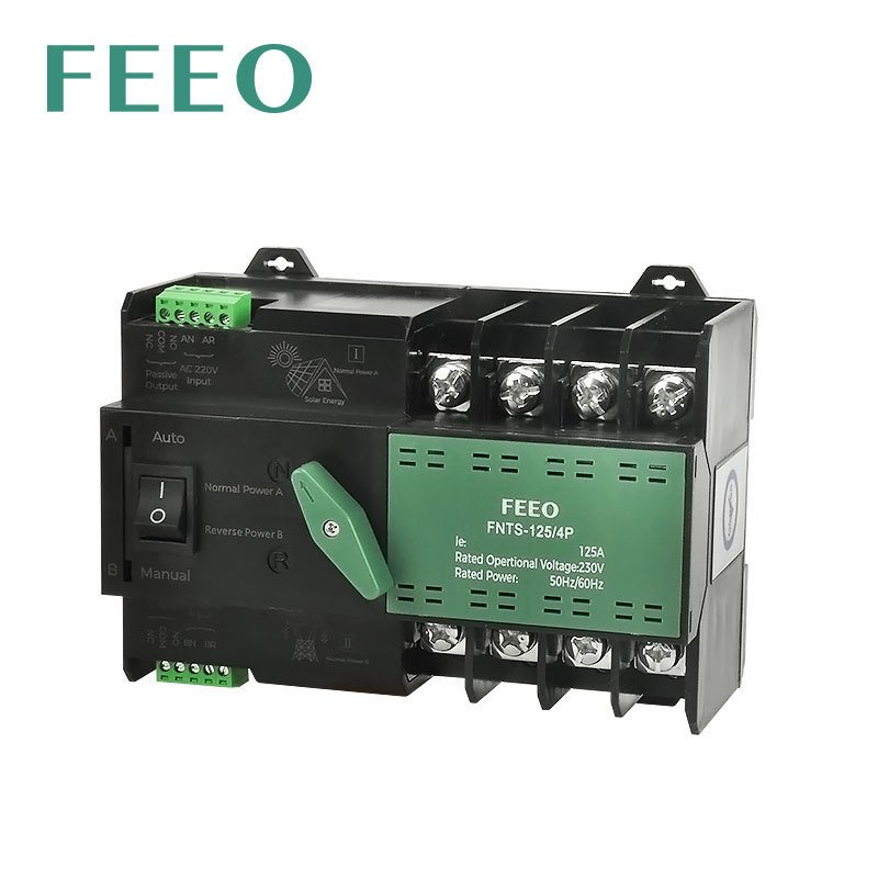 FEEO  FNTS-125 4P 160A ATS controller dual power diesel generator part ac 4 phase Automatic Transfer Switch for Generator