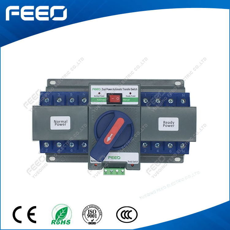 AC circuit 2P/3P/4P 63A 400V  dual power automatic transfer switch single phase triple phase changeover switch